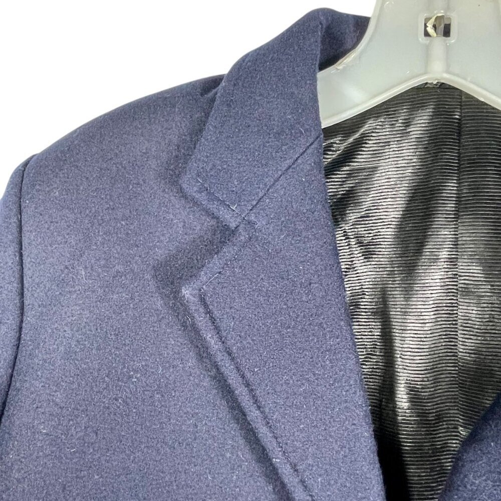 Bespoke Vintage Wool Blazer Youth 12–14 Navy Hand Tailored Jacket - Picture 4 of 12